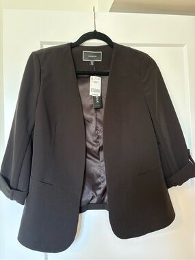 le chateau Black Open-Front Blazer Jacket